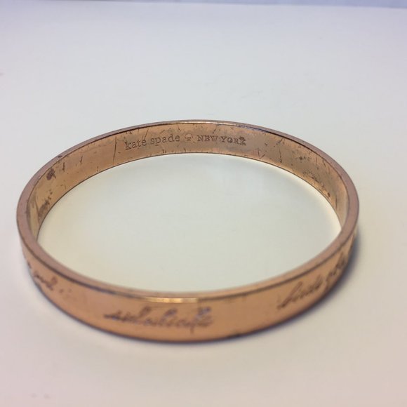 KATE SPADE Rose Gold Best Friend Ever Bangle - Picture 8 of 16